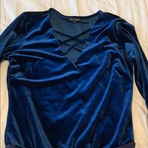Velvet Navy Body Suit